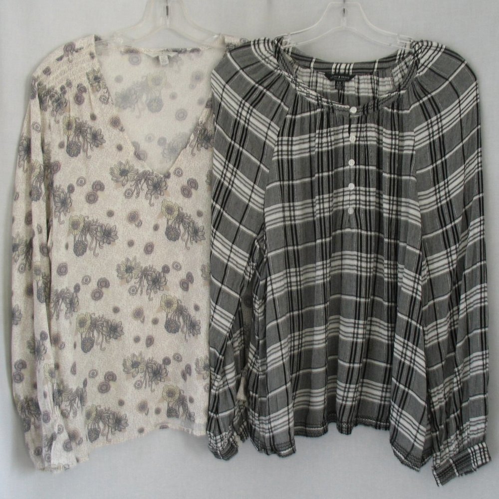 Lucky Brand Tunic Tops Lot of Two Size Large